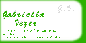 gabriella vezer business card